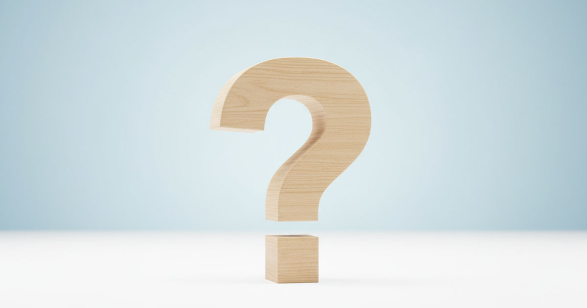 疑問符のアイコンと、それを取り囲むように並べられた保育園関連のイラスト。